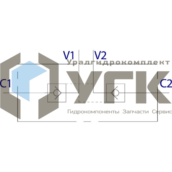 VBPDE 1/4&amp;quot; L Двусторонний гидрозамок
