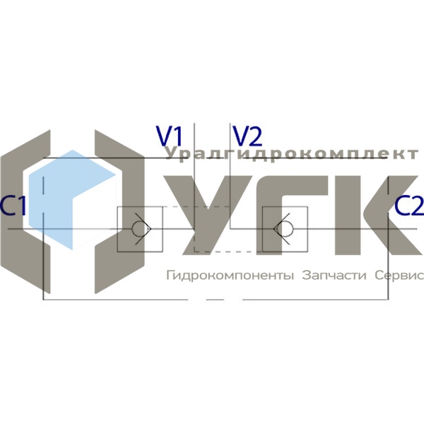 VBPDE 1/2 тип A Двусторонний гидрозамок