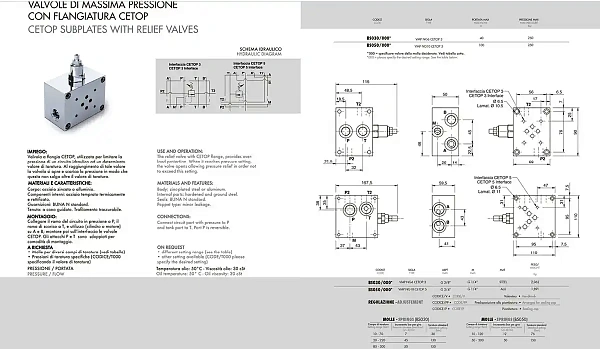BS050 / 300 Плита монтажная гидрораспределитя СЕТОР 5