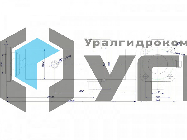 Гидроцилиндр подъема кузова 55102-8603010 (нового образца)