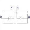 Гидрозамок двусторонний VBPDE 3/8&amp;quot;L C/RUBINETTO DX
