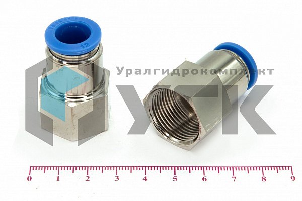 Пневмофитинг цанговый прямой с внутренней резьбой PCF 12-М22х1.5