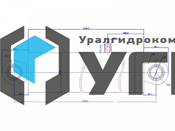 Гидроцилиндр подъема кузова КАМАЗ 6520-8603010