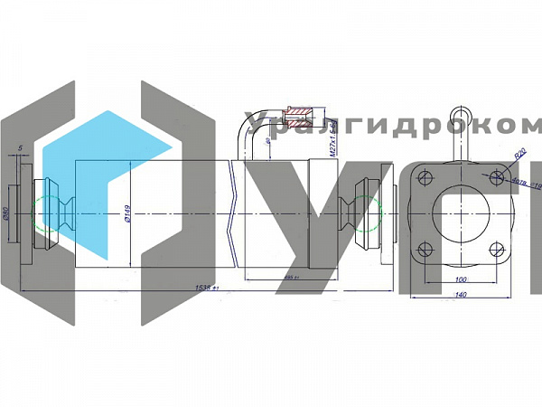 Гидроцилиндр подъема кузова 65111-8603010