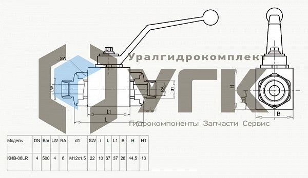 KHB-06LR Двухходовые шаровые краны