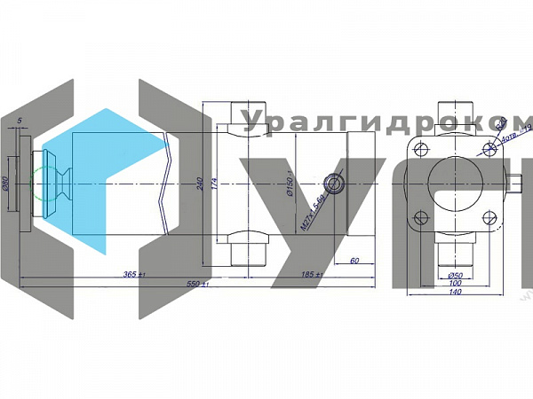 Гидроцилиндр подъема кузова 55112-8603010М (8553-8603010)