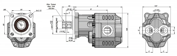 G30061SF111H ISO EHASS 61-S left Гидронасос шестеренный